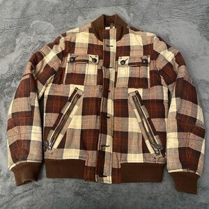 Triple Five Soul Vintage Plaid Jacket Size Small